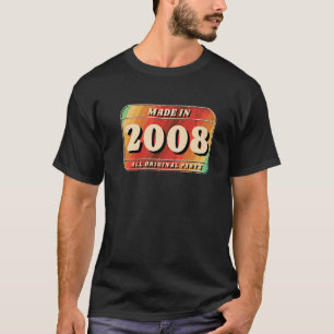 T-shirt Vintage Fabriqué En 2008 Plaque De Licence Pièces