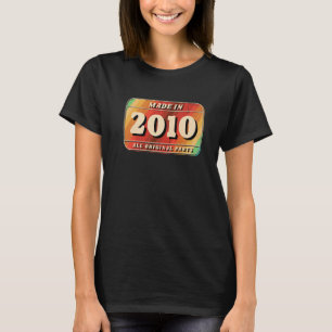 T-shirt Vintage Fabriqué En 2010 Plaque De Licence Pièces