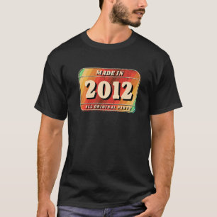 T-shirt Vintage Fabriqué En 2012 Plaque De Licence Pièces