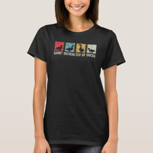 T-shirt Vintage Facilement Distrait Par Canards Amateurs R
