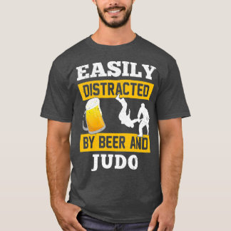 T-shirt Vintage Facilement Distrait Par La Bière Et Le Cad