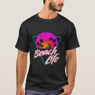 T-shirt Vintage Fade Beach Life