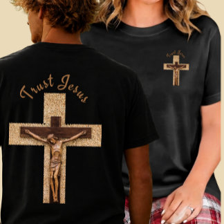 T-shirt Vintage "Faire confiance à Jésus" Noël Hommes Femm
