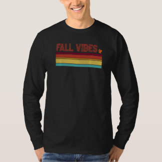 T-shirt Vintage Fall Vibes Autumn Leaves Happy Fall Thanks