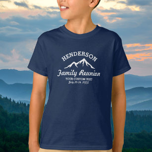 T-shirt Vintage Famille Réunion Voyage Cool Mountain Peaks