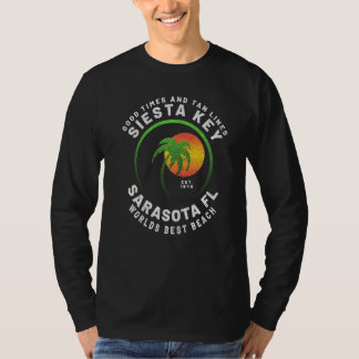 T-shirt Vintage Famille Vacances Voyage Floride Siesta Key