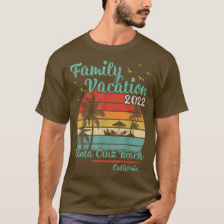T-shirt Vintage Famille Vacation 2022 Californie Père Noël