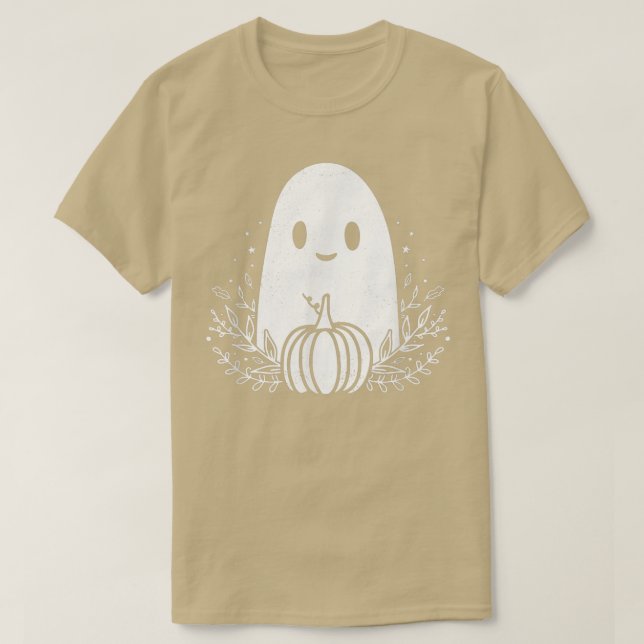 T-shirt Vintage Fantôme automne Halloween Halloween (Design devant)