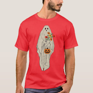 T-shirt Vintage Fantôme Halloween Citrouille Funny Hallowe