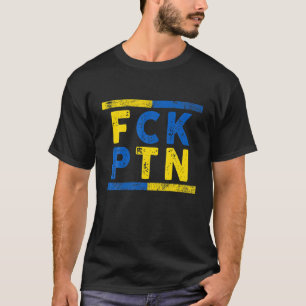 T-shirt Vintage FCK PTN I Stand with Ukraine 2022 Ukrainia