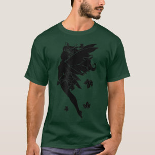 T-shirt Vintage Fée enfant Silhouette Fée Magique Fille Fé
