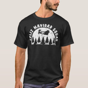 T-shirt Vintage Feliz Navidad Squad Père Noël Reindeer Chr