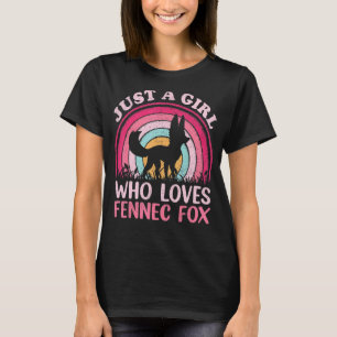 T-shirt Vintage Fennec Fox Juste Une Fille Qui Aime Fennec