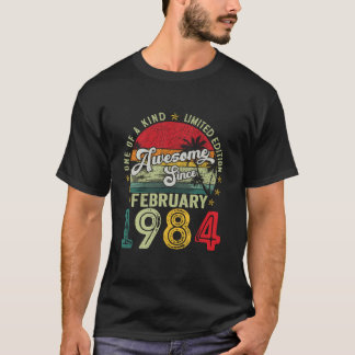 T-shirt Vintage février 1984 40 ans 40e anniversaire G