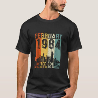 T-shirt Vintage février 1984 40e anniversaire Cadeaux femm