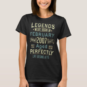 T-shirt Vintage février 2007 15e anniversaire 15 ans Me
