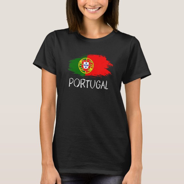 T-shirt Vintage Fier Portugal Drapeau Patriotique Portugai (Devant)