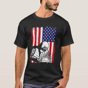 T-shirt Vintage Fier Soudeur Souder Fête des Pères USA Ame