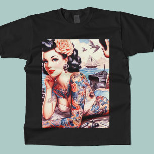 T-shirt Vintage fille de l'ancienne école de tatouage