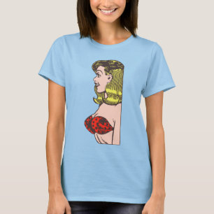 T-shirt Vintage fille glamour, Blond Blombshell en Bikini