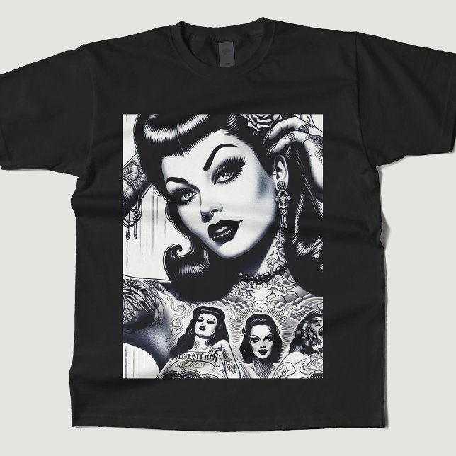 T-shirt Vintage fille Goth tatouée (Créateur téléchargé)