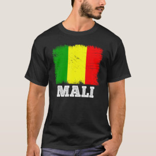 T-shirt Vintage Flag Mali Country Retro Flag Malian