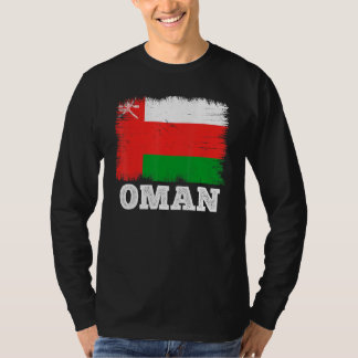 T-shirt Vintage Flag Oman Country Retro Flag Omani