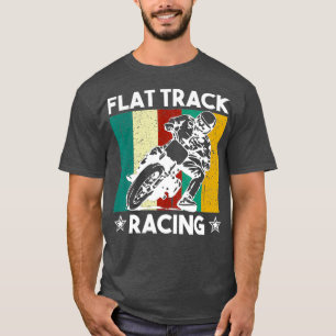 T-shirt Vintage Flat Track Racer Cadeau Motorcycle Racer