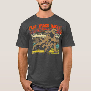 T-shirt Vintage Flat Track Racer Cadeau Motorcycle Racer