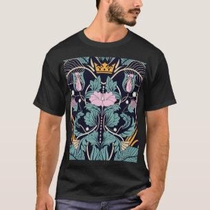 T-shirt Vintage floral, Art nouveau, papier peint transpar