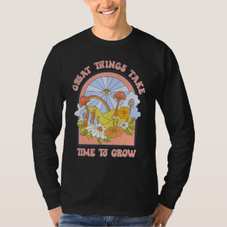 T-shirt Vintage Flower Mushroom Positive Attitude Quote 70