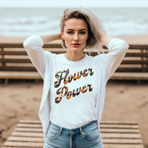 T-shirt Vintage Flower Power Rétro