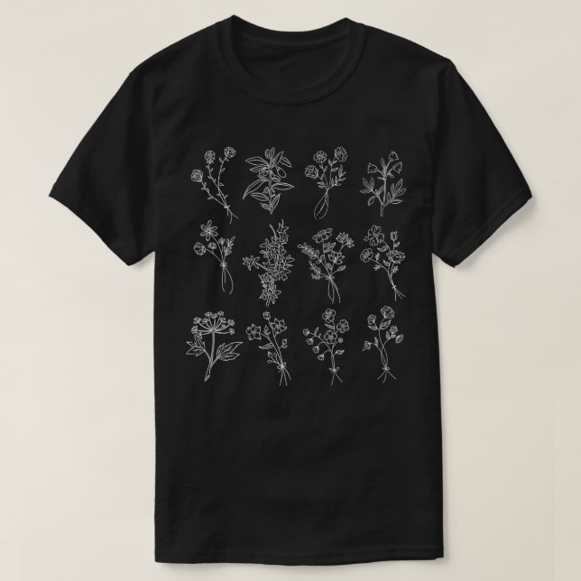 T-shirt Vintage Flowers (Design devant)