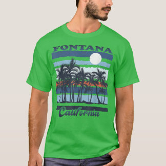 T-shirt Vintage Fontana California Beach Souvenirs Travel