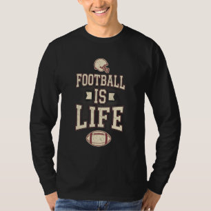 T-shirt Vintage Football Is Life Distressed Bella Canvas P