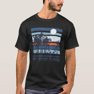 T-shirt Vintage Fort Myers Floride Été 80s Plage Souven