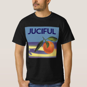 T-shirt Vintage Fruit Crate Art Étiquette, Oranges juives
