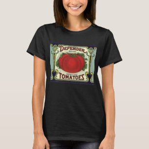 T-shirt Vintage Fruit Crate Étiquette Art, Defender Tomate