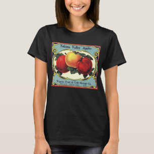 T-shirt Vintage Fruit Crate Étiquette Art Yakima Valley Po
