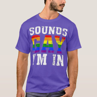 T-shirt Vintage Funky Sonne Gay Im In Avec Arc En Arc En A