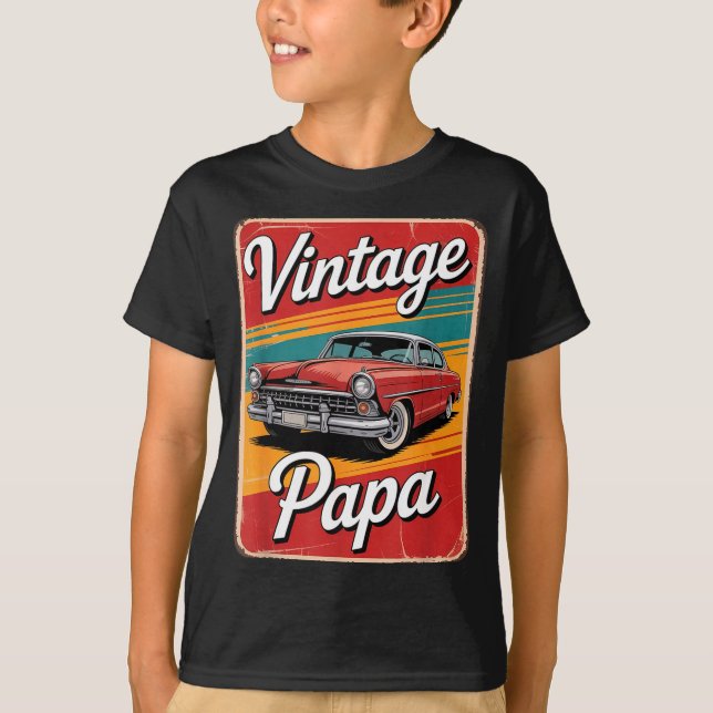 T-shirt Vintage Funny Papa  (Devant)