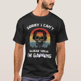 T-shirt Vintage Gamer drôle, Désolé je ne peux pas vous en