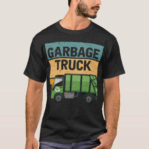 T-shirt Vintage Garbage Camion Trash Recycling funny yoga 