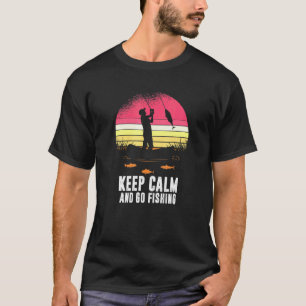 T-shirt Vintage Gardez Le Calme Et Allez Pêcher