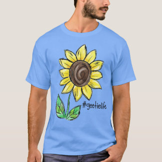 T-shirt Vintage Geetie Life Sunshin Sunflower Happy Holida
