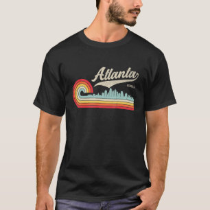 T-shirt Vintage Georgia Atlanta City Retro Sunset Skyline