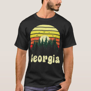 T-shirt Vintage Georgia Sunset Woods Outdoor Souvenir