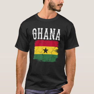 T-shirt Vintage Ghana Drapeau Football Patriotique Fière N