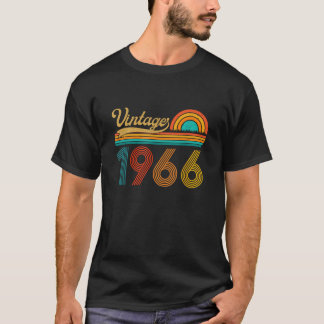 T-shirt Vintage Gift Men Women 60 Year Old Made in 1966
