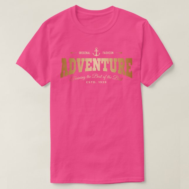 T-shirt Vintage Gold Adventure (Design devant)